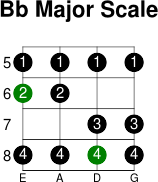 Bb major scale