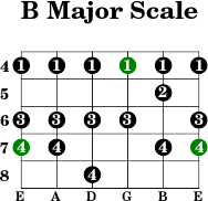 B major scale