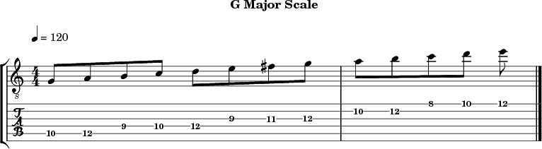 Gmajor 300 scale